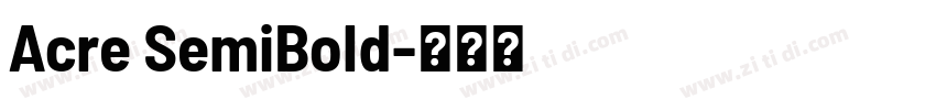 Acre SemiBold字体转换